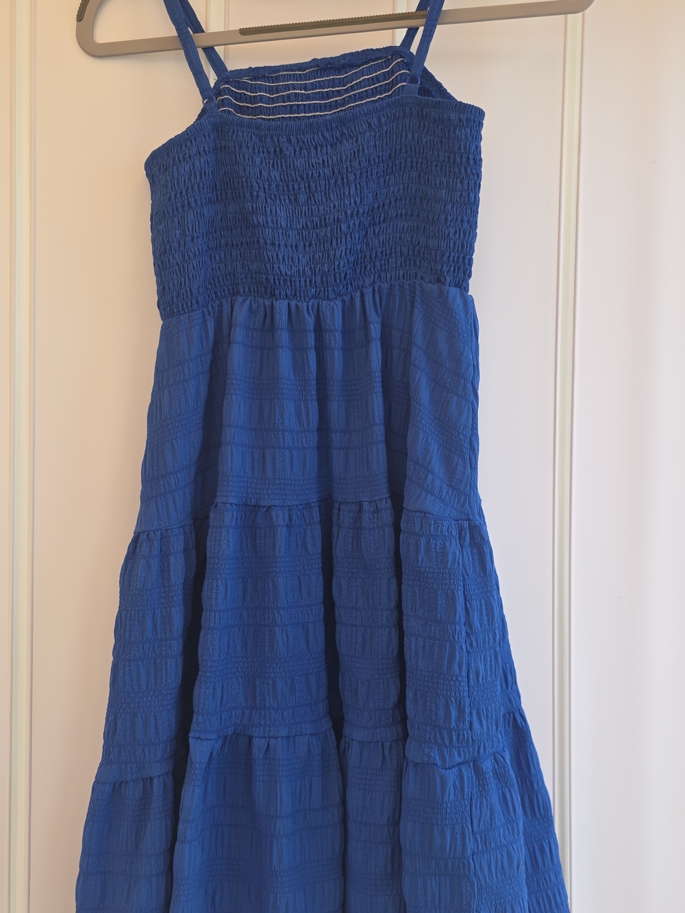 SHEIN Royal Blue Smocked Tiered Sundress